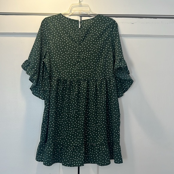SHEIN Green Polka Dot Dress size medium. - Picture 8 of 9